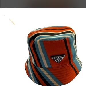 Prada Multicolor Striped Hat